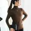 Bianca Turtleneck Longsleeve Kode 226 Dark Brown - Image 3