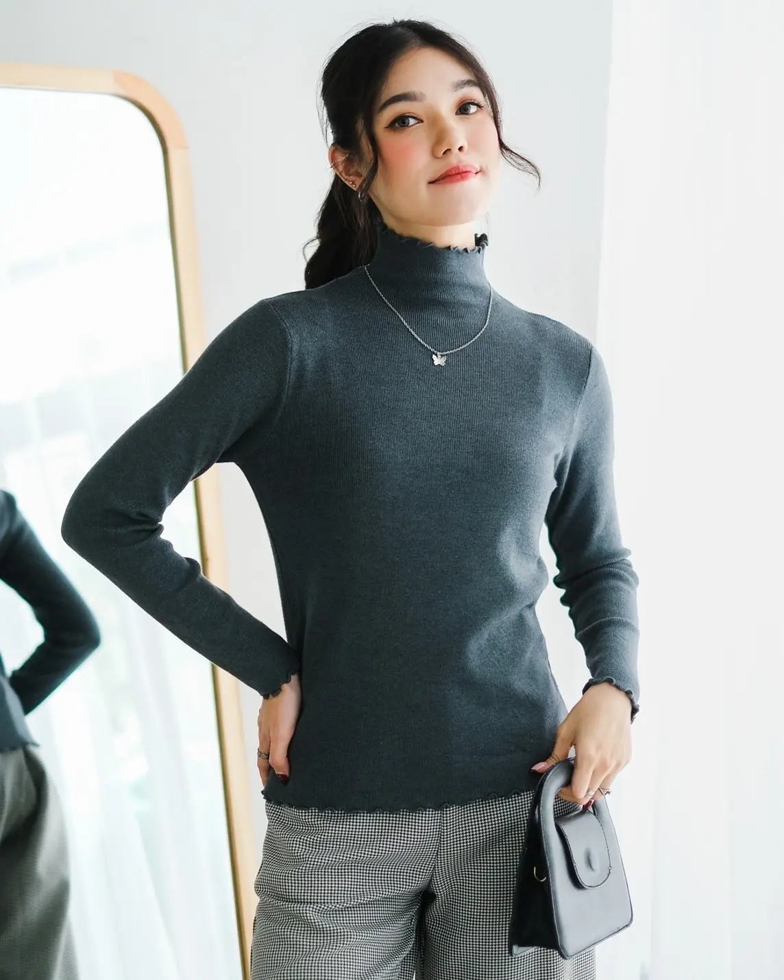 Bianca Turtleneck Longsleeve Kode 226 Dark Grey