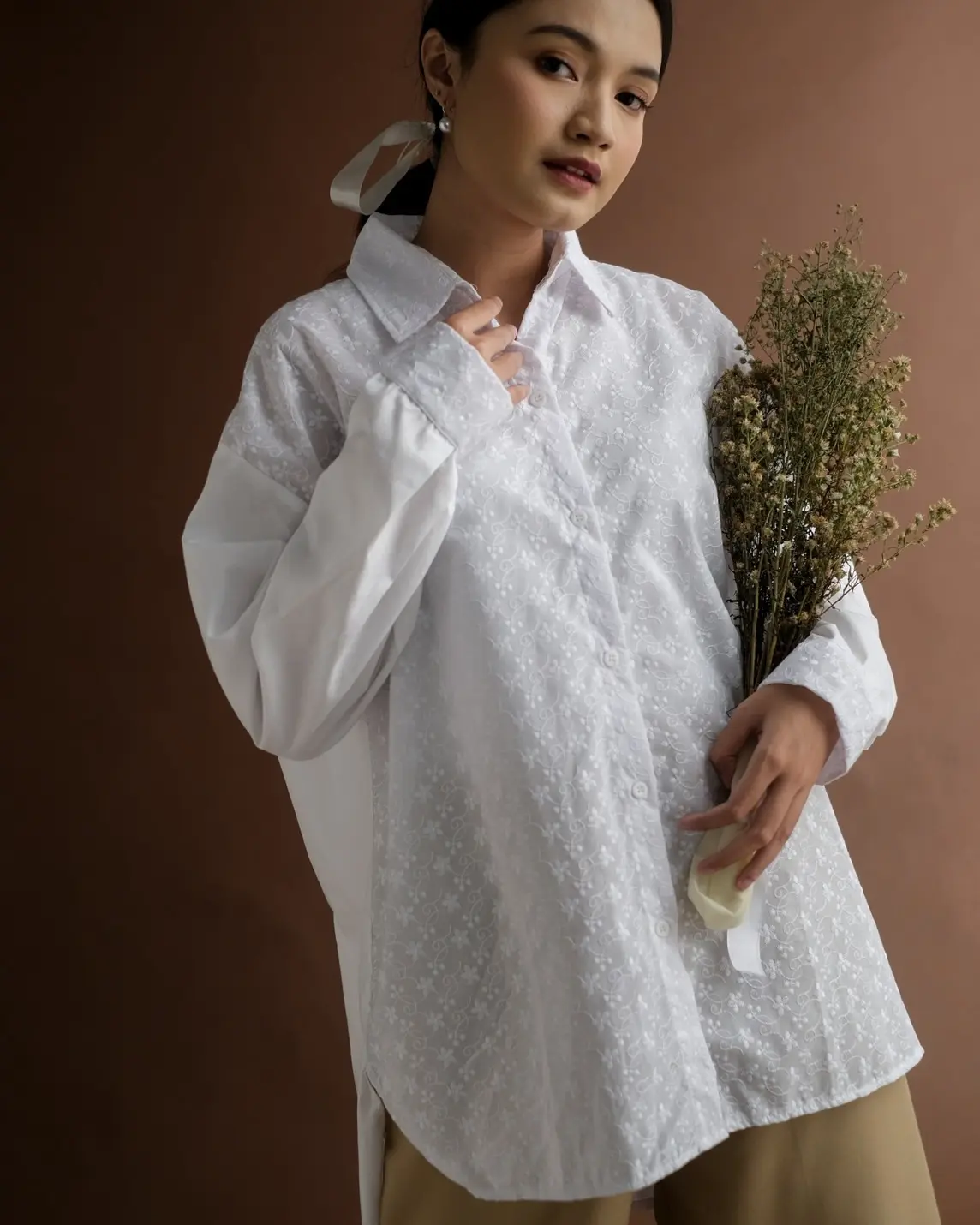 Camila Shirt Kode 19505 Broken White