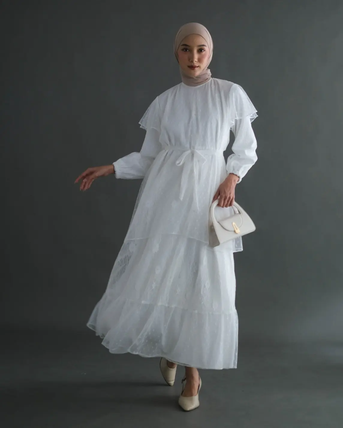 Cecilia Maxi Dress Kode 601048 Broken White