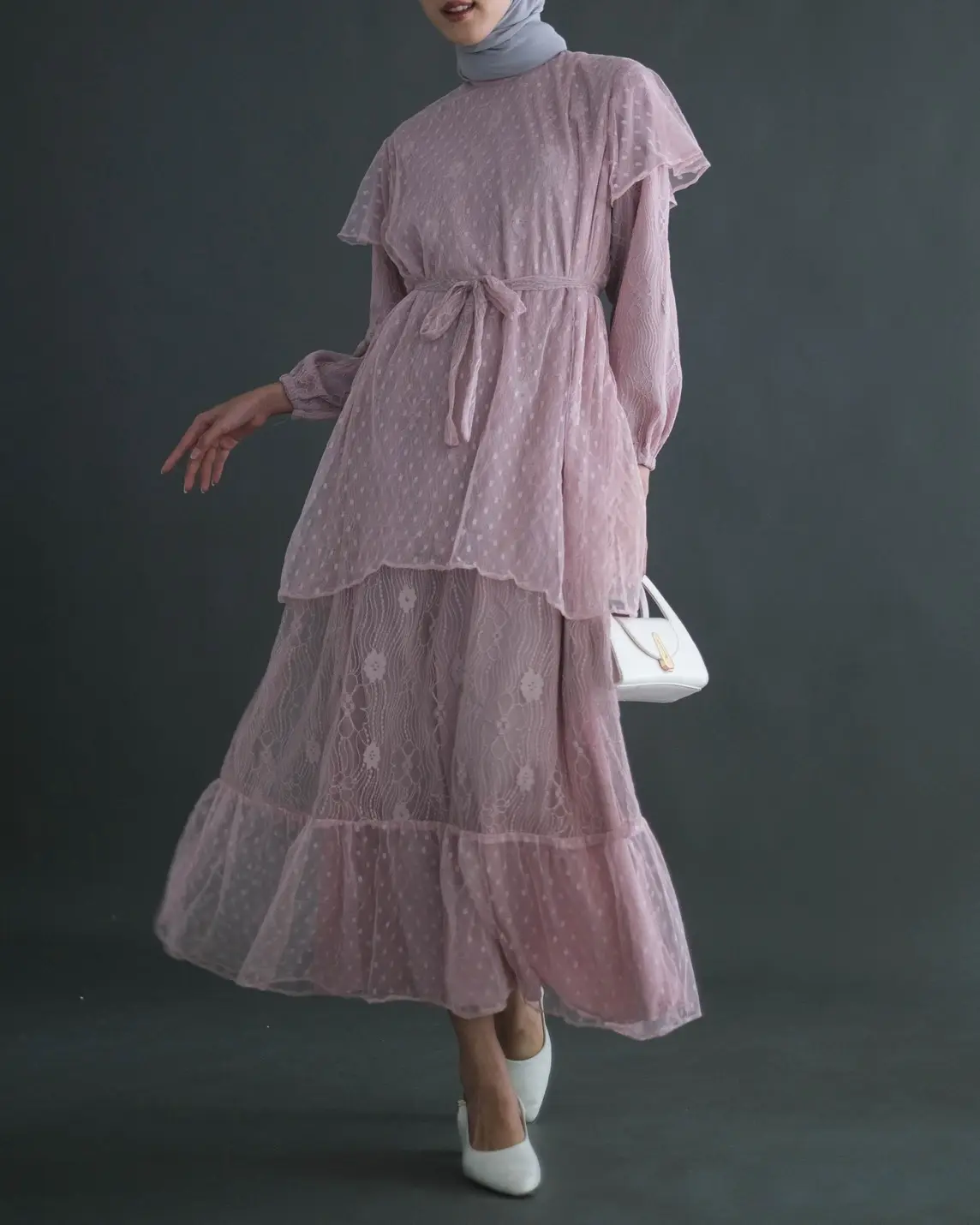 Cecilia Maxi Dress Kode 601048 Dusty Pink - Image 2