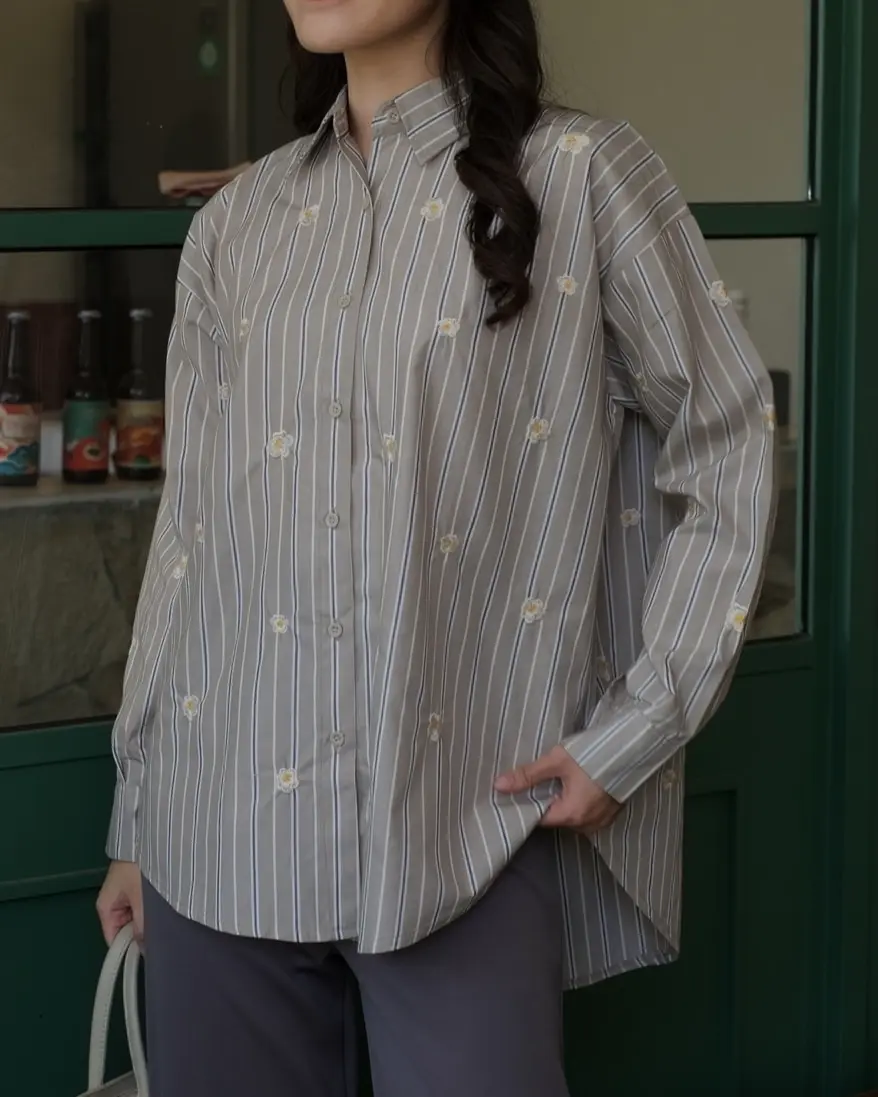 Chana Shirt Kode 6659 Light Grey - Image 4