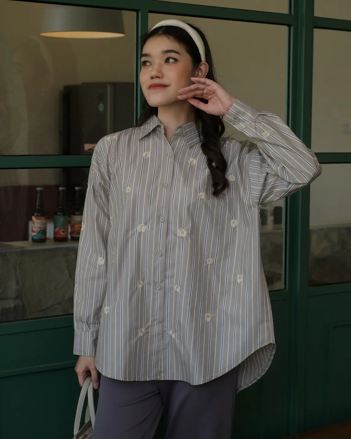 Chana Shirt Kode 6659 Light Grey - Image 2
