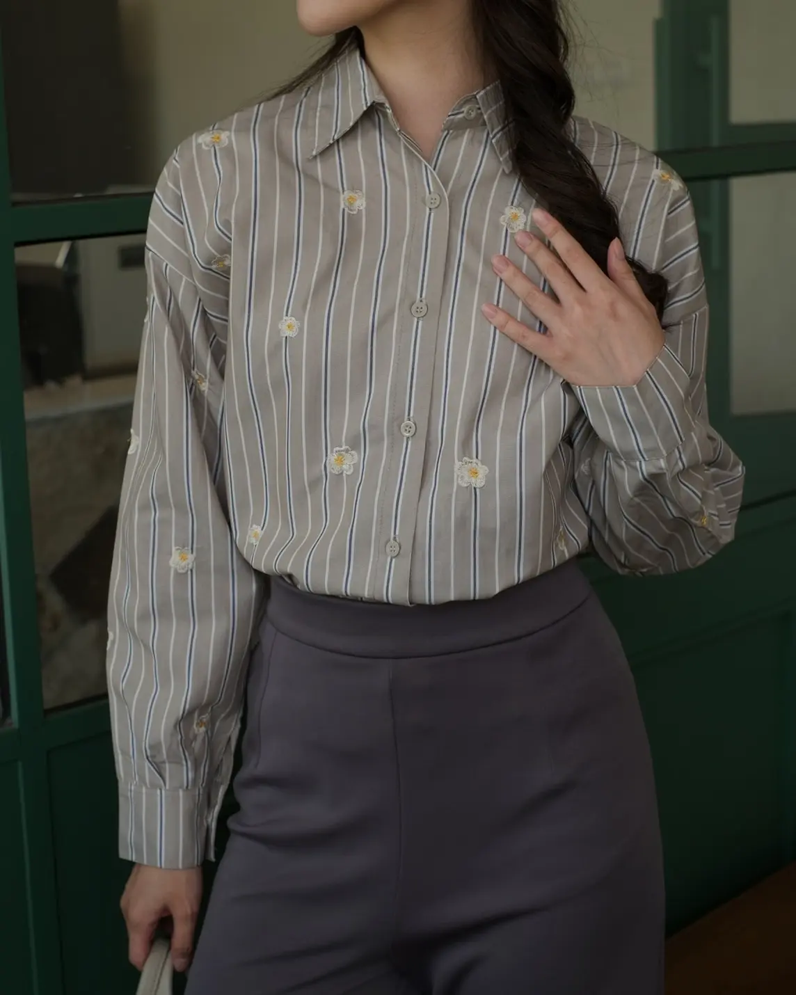 Chana Shirt Kode 6659 Light Grey - Image 3