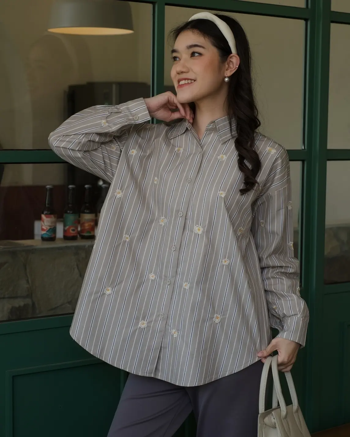 Chana Shirt Kode 6659 Light Grey