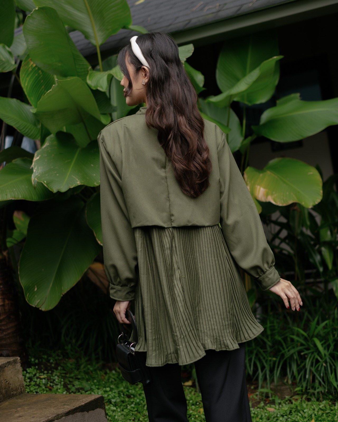 Chelsya Blouse Army - Image 2
