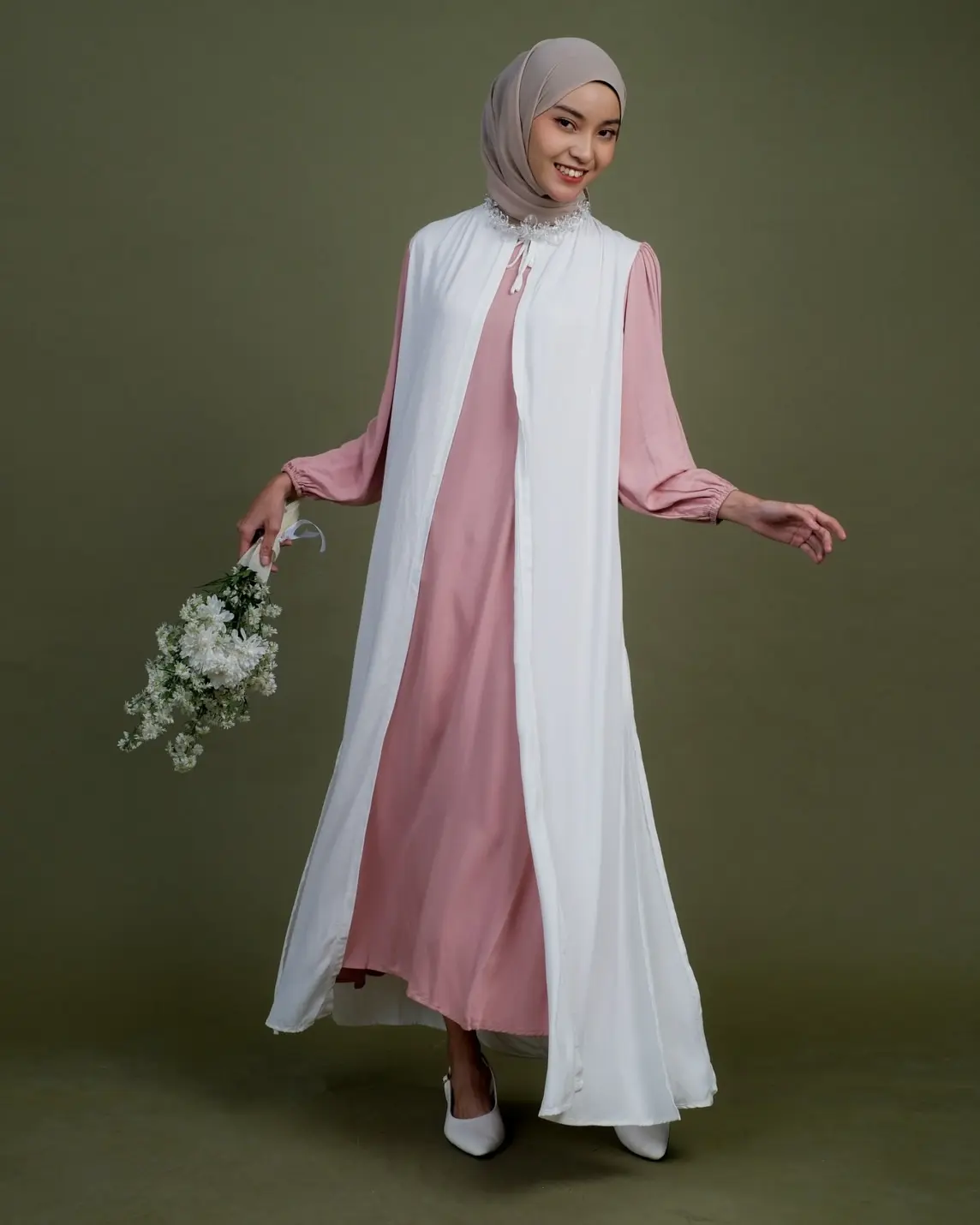 Elodhia Maxi Dress Dusty Pink - Image 3