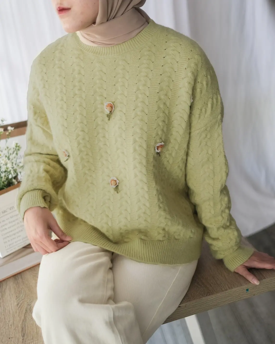 Fanya Sweater Kode 244 Lime - Image 2