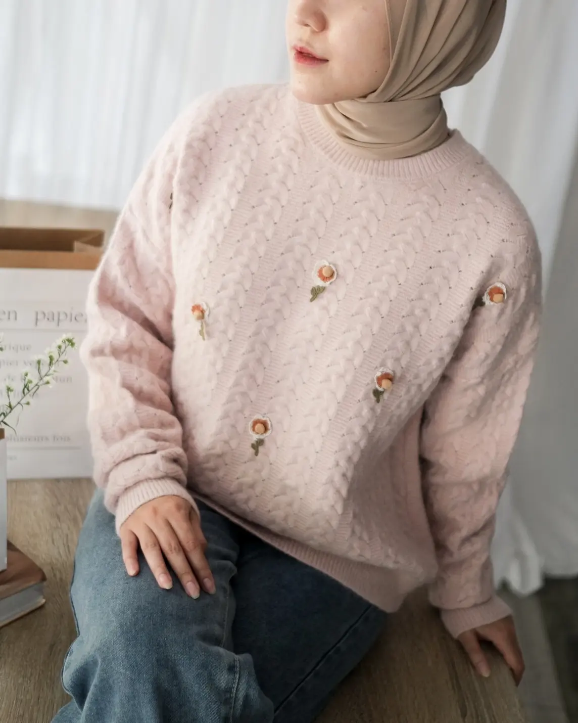 Fanya Sweater Kode 244 Pink - Image 2