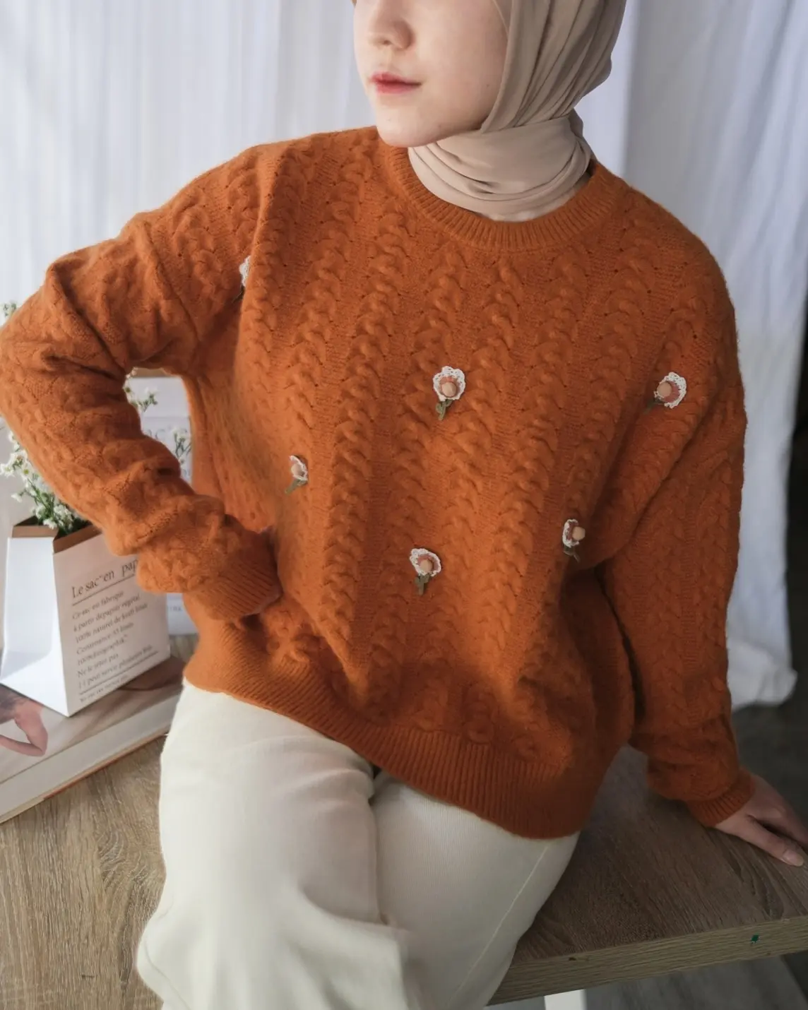 Fanya Sweater Kode 244 Brick - Image 2