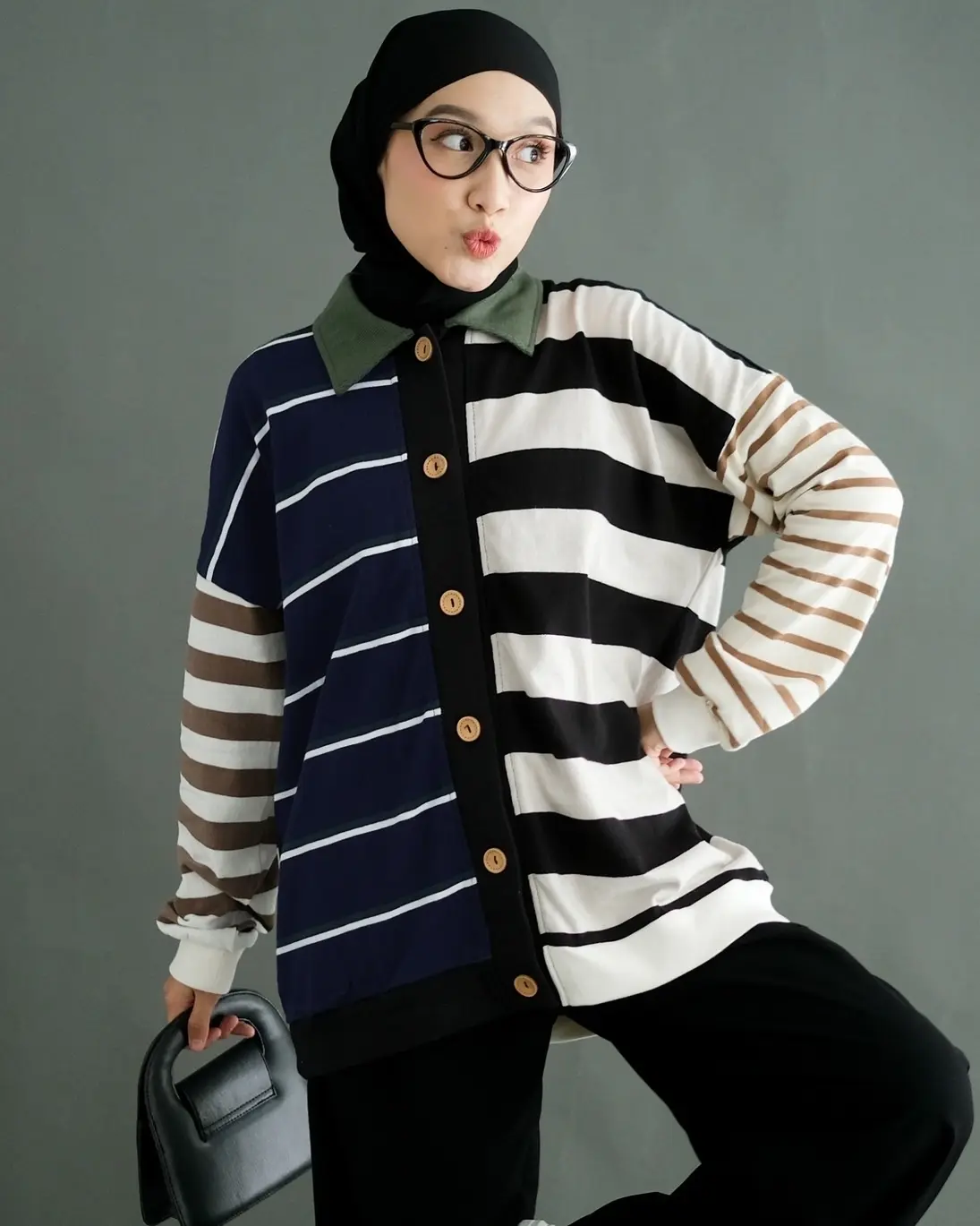 Faida Stripe Longsleeve Kode 4173 Army