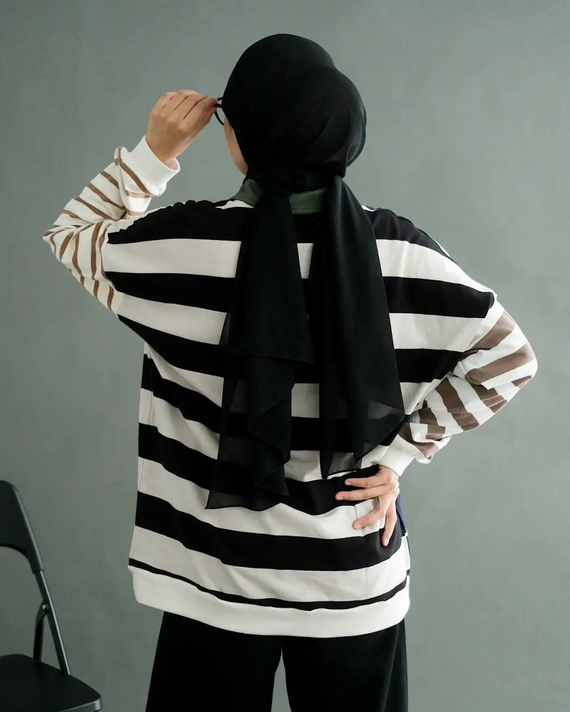 Faida Stripe Longsleeve Kode 4173 Army - Image 4