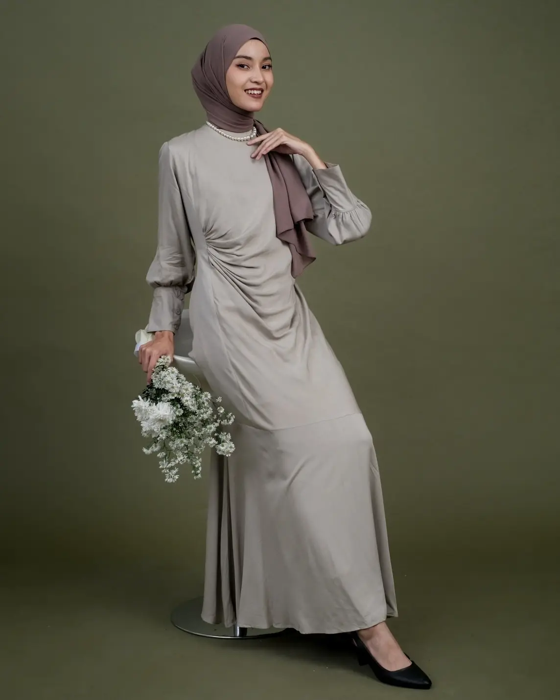 Ghedalia Maxi Dress Grey - Image 2