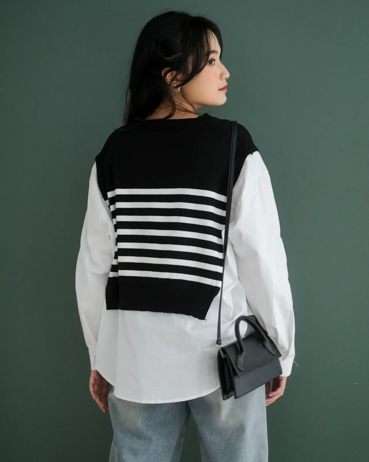 Graciela Stripe Longsleeve Kode 224 Black - Image 3