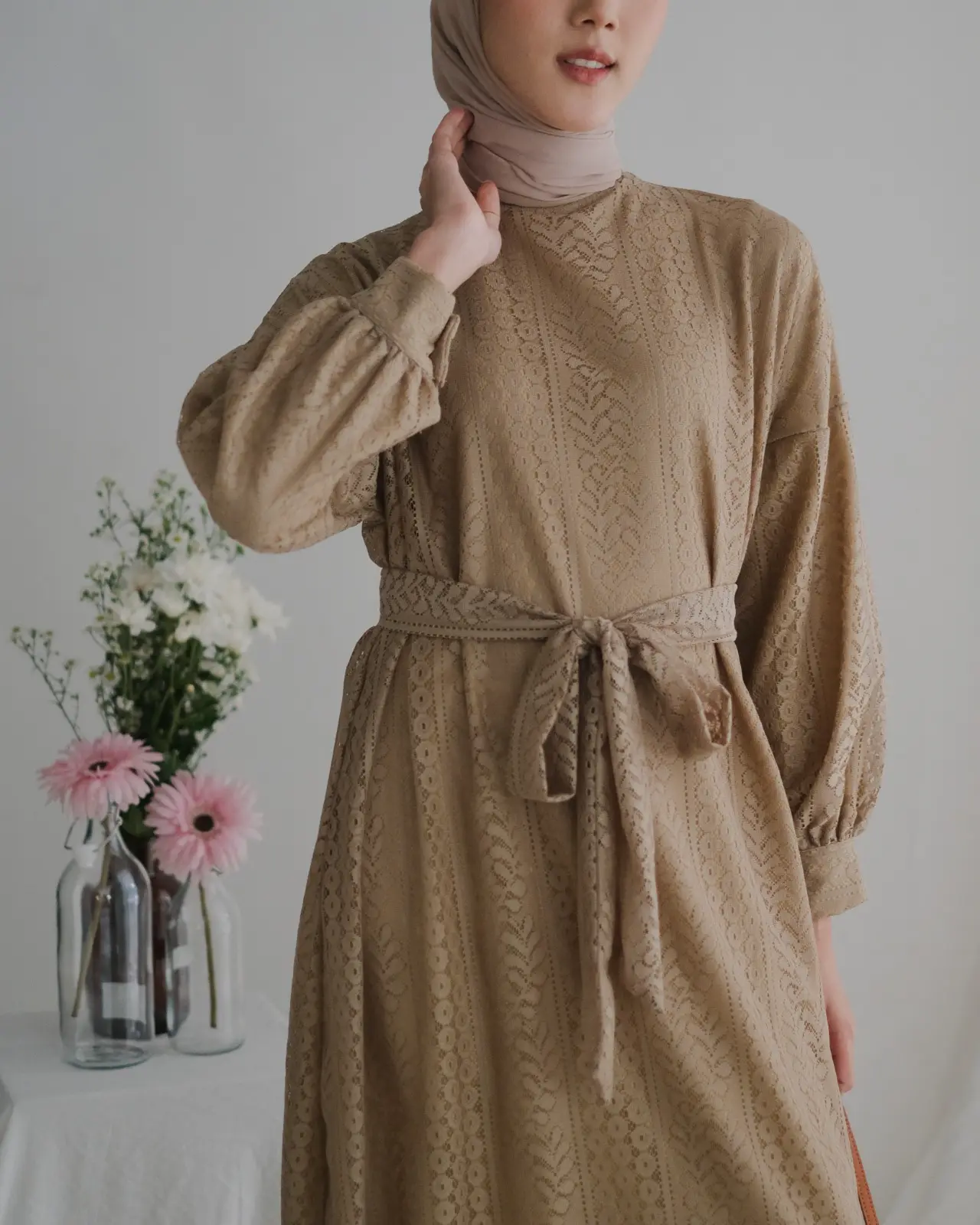 Helaina Maxi Dress Kode 3204 Khaki - Image 2