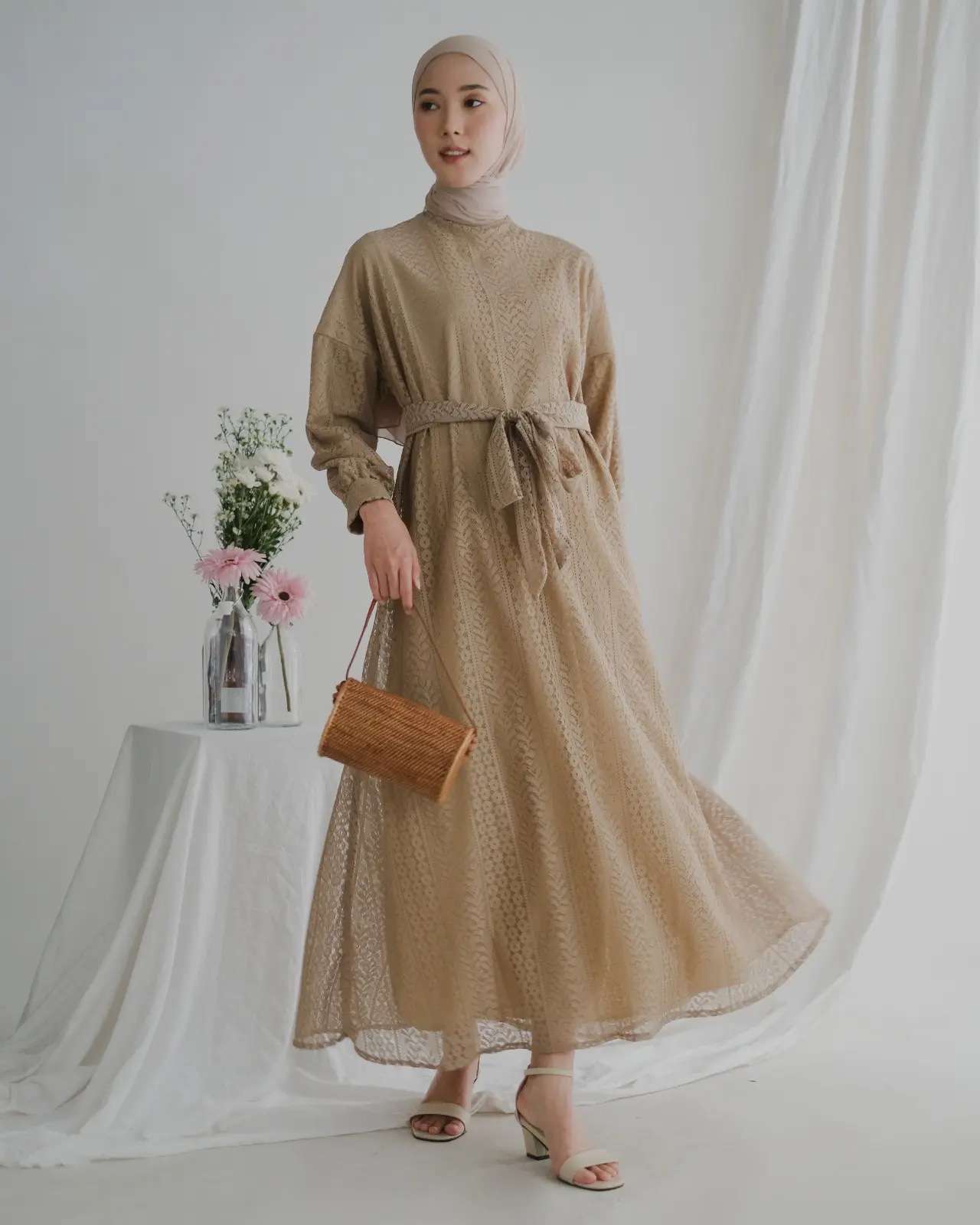 Helaina Maxi Dress Kode 3204 Khaki - Image 3