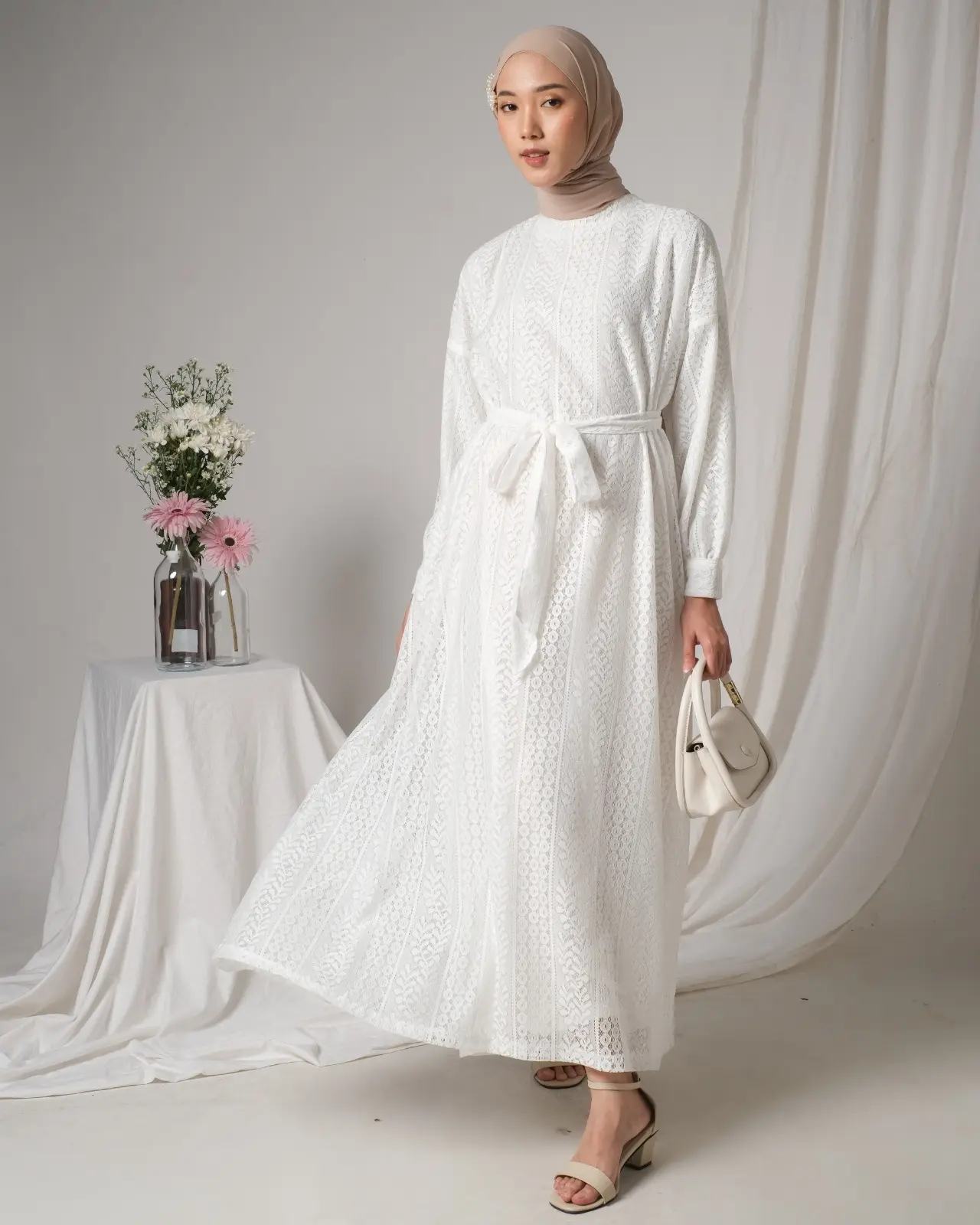 Helaina Maxi Dress Kode 3204 Broken White