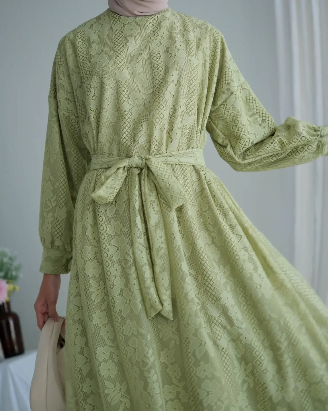Helaina Maxi Dress Kode 3204 Sage Green - Image 2