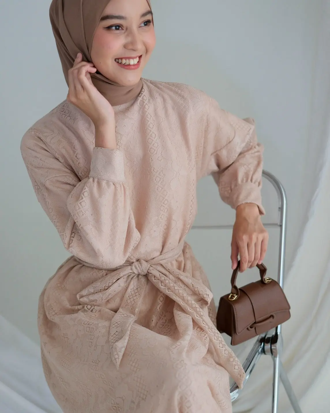 Helaina Maxi Dress Kode 3204 Cream - Image 3
