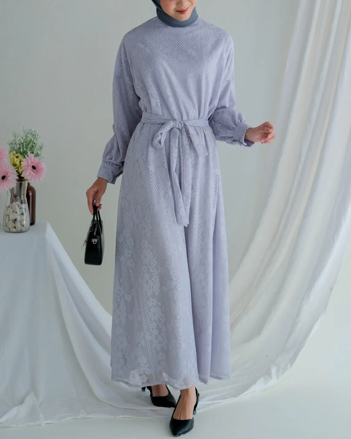 Helaina Maxi Dress Kode 3204 Grey - Image 3