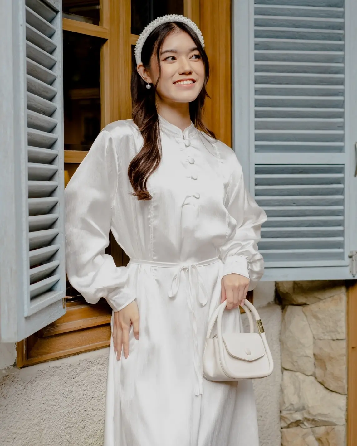 Helva Maxi Dress Broken White - Image 3