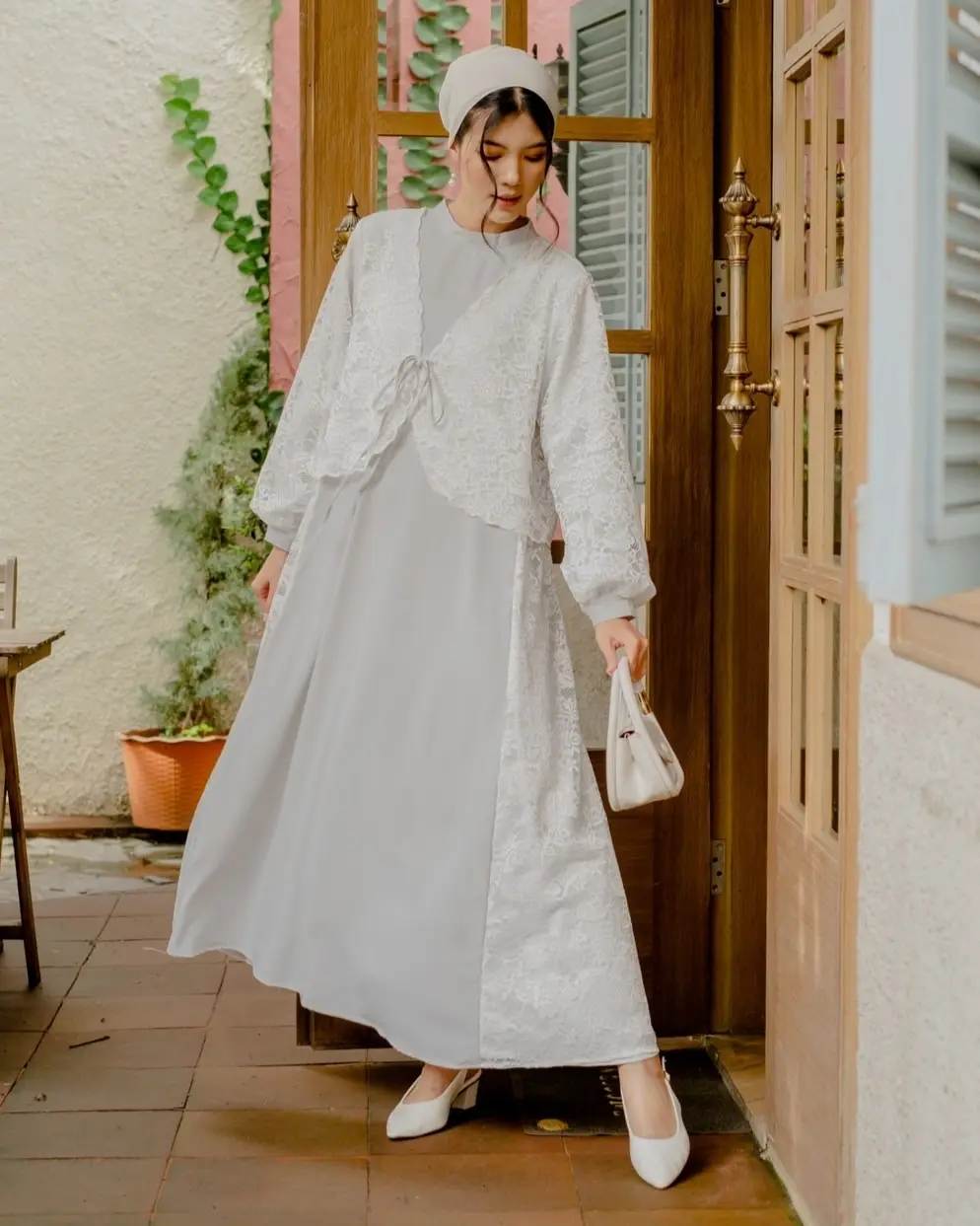Igadiza Maxi Dress Kode 1356 Light Grey - Image 2