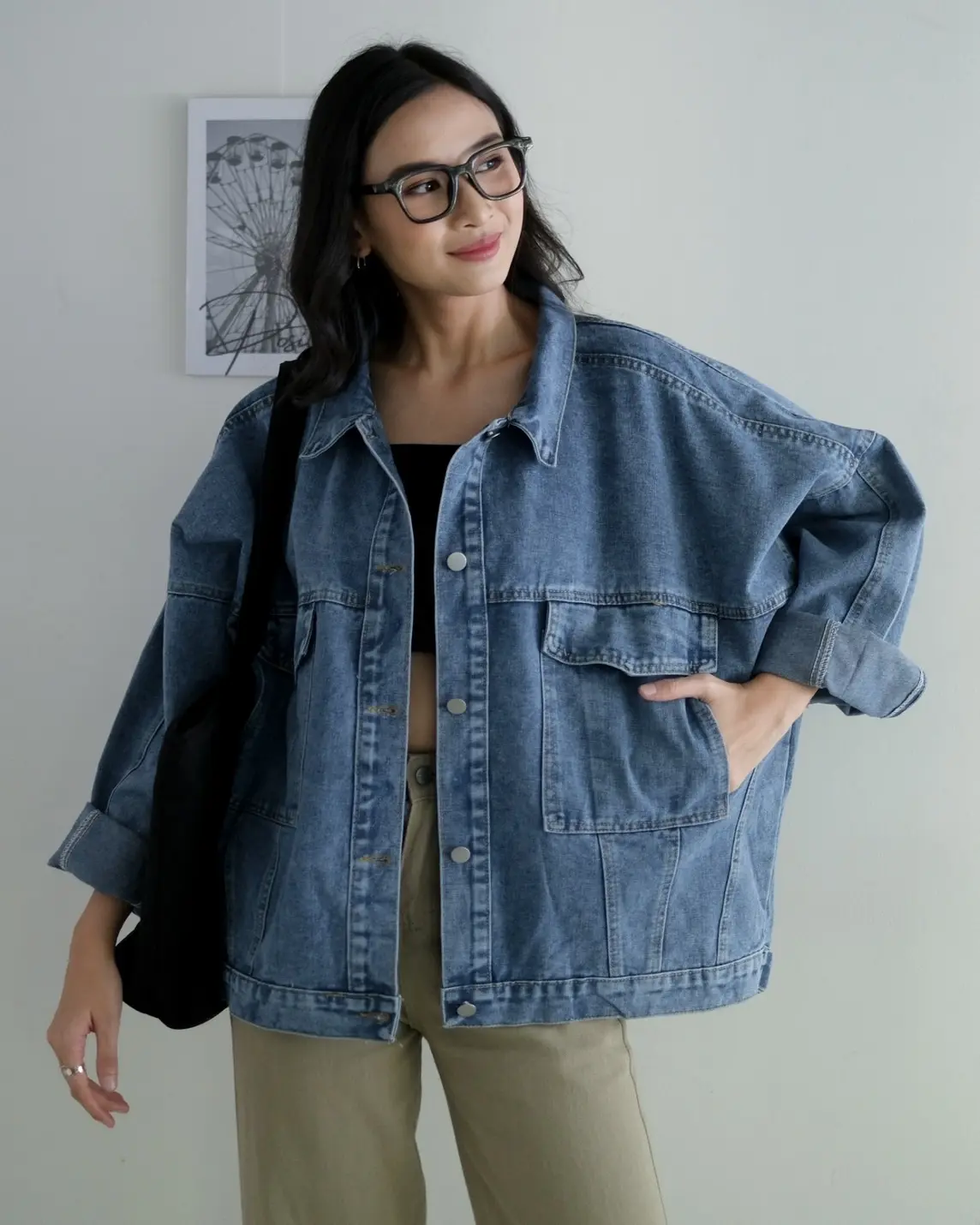 Jafira Denim Jacket Kode 290 Medium Blue - Image 2