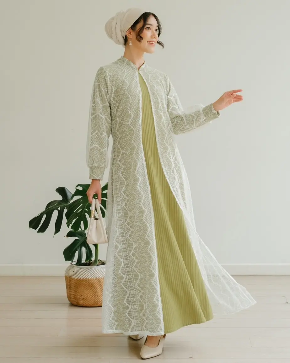Jasmina Maxi Dress Lime - Image 3
