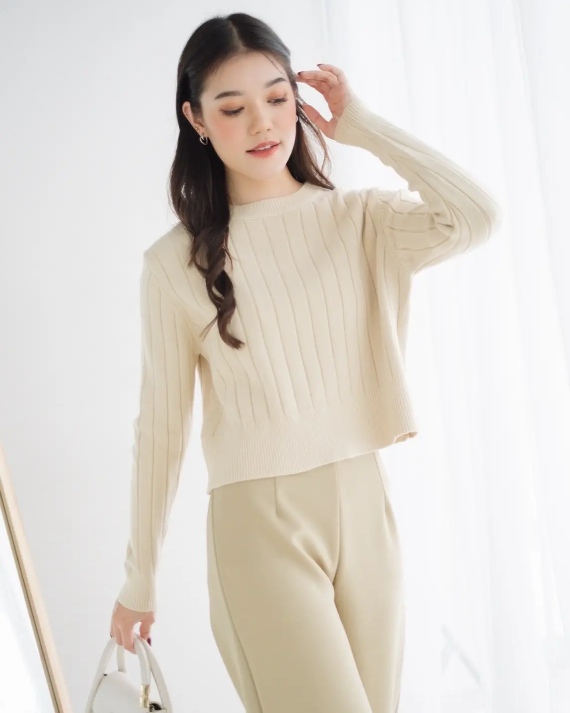 Jenaya Longsleeve Kode 155 Cream - Image 2