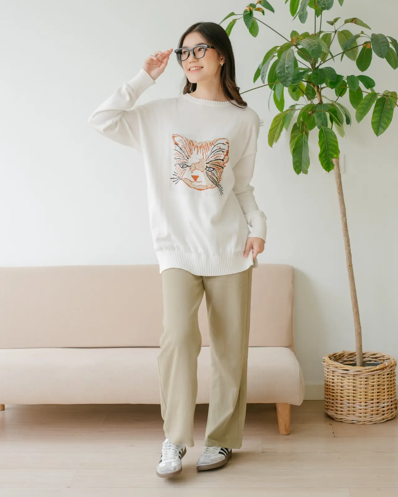 Mao Sweater Broken White - Image 3