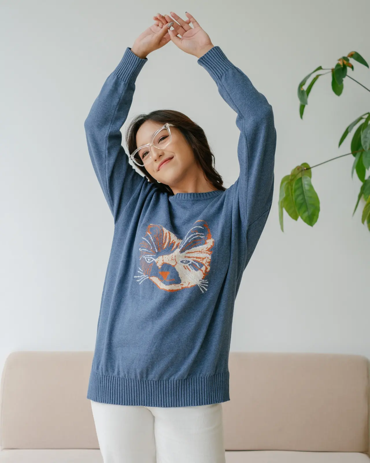 Mao Sweater Blue - Image 3