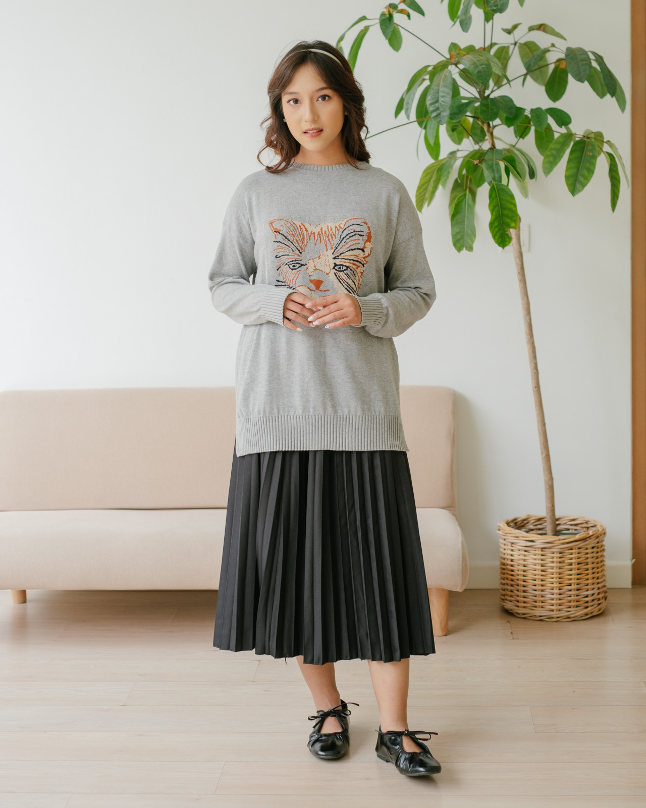 Mao Sweater Grey - Image 3