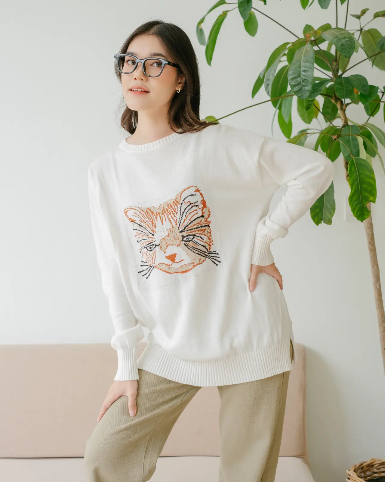 Mao Sweater Broken White - Image 2