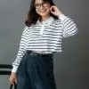 Morry Stripe Longsleeve Bw-Black Small - Image 2