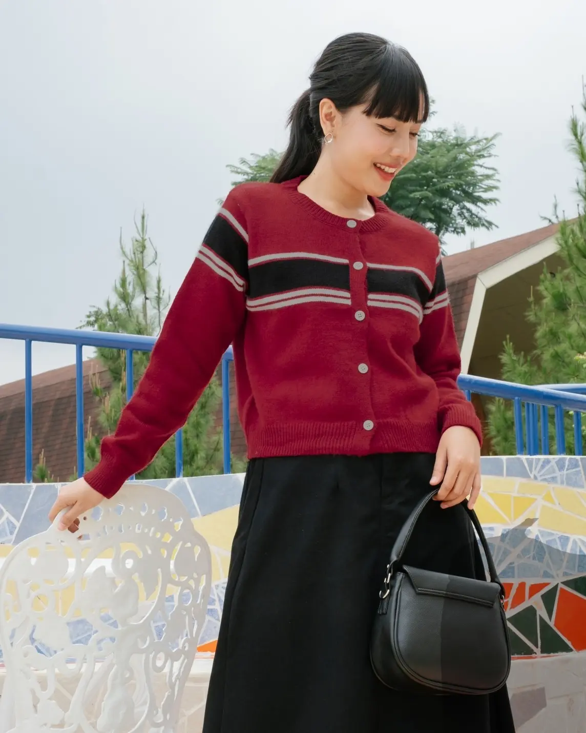 Oriwa Cardi Kode 232 Maroon