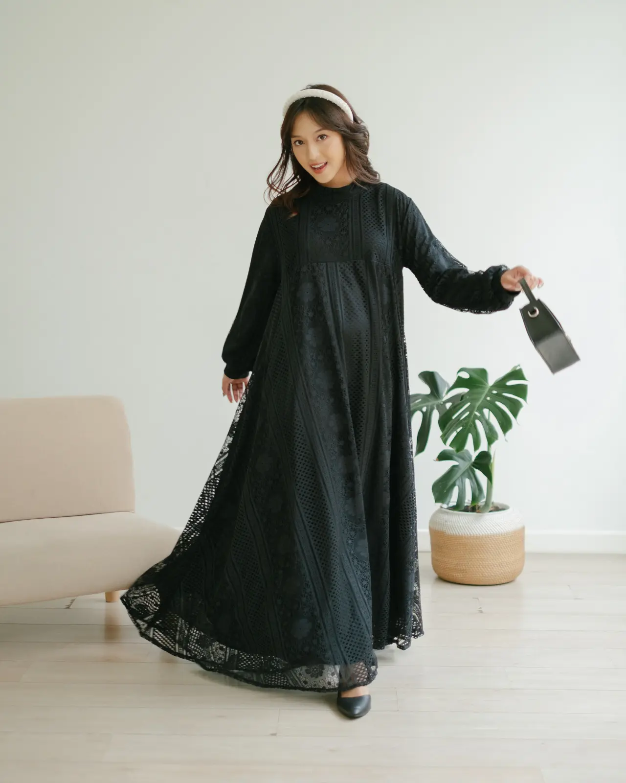 Orlina Maxi Dress Black - Image 2