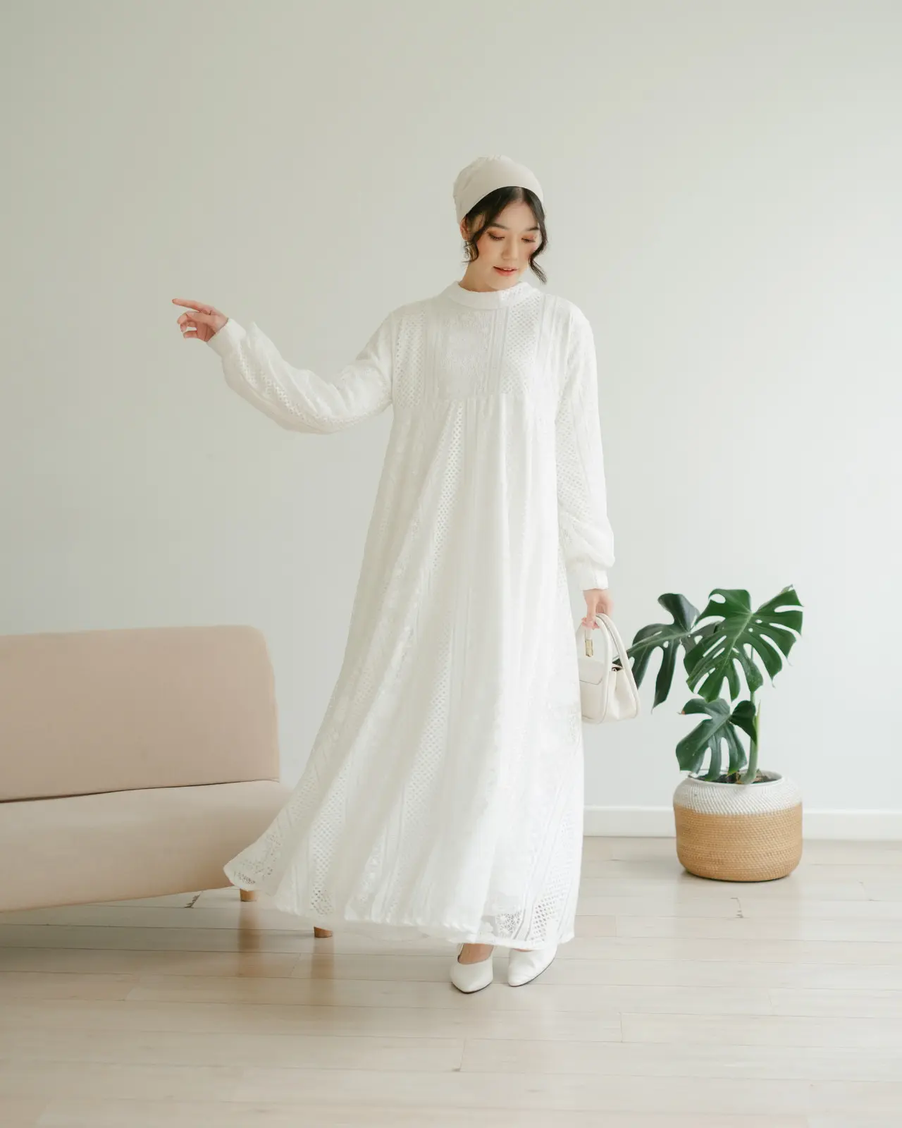 Orlina Maxi Dress Broken White - Image 2