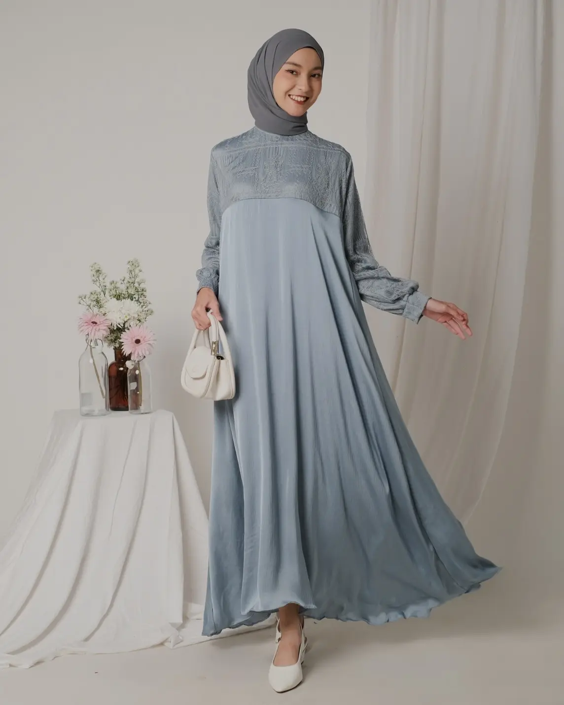 Quenisha Maxi Dress Blue - Image 2