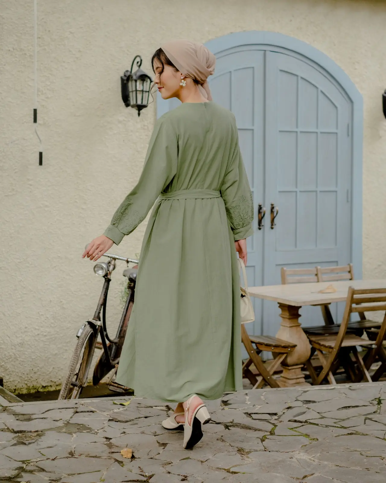 Salvana Maxi Dress Sage Green - Image 3
