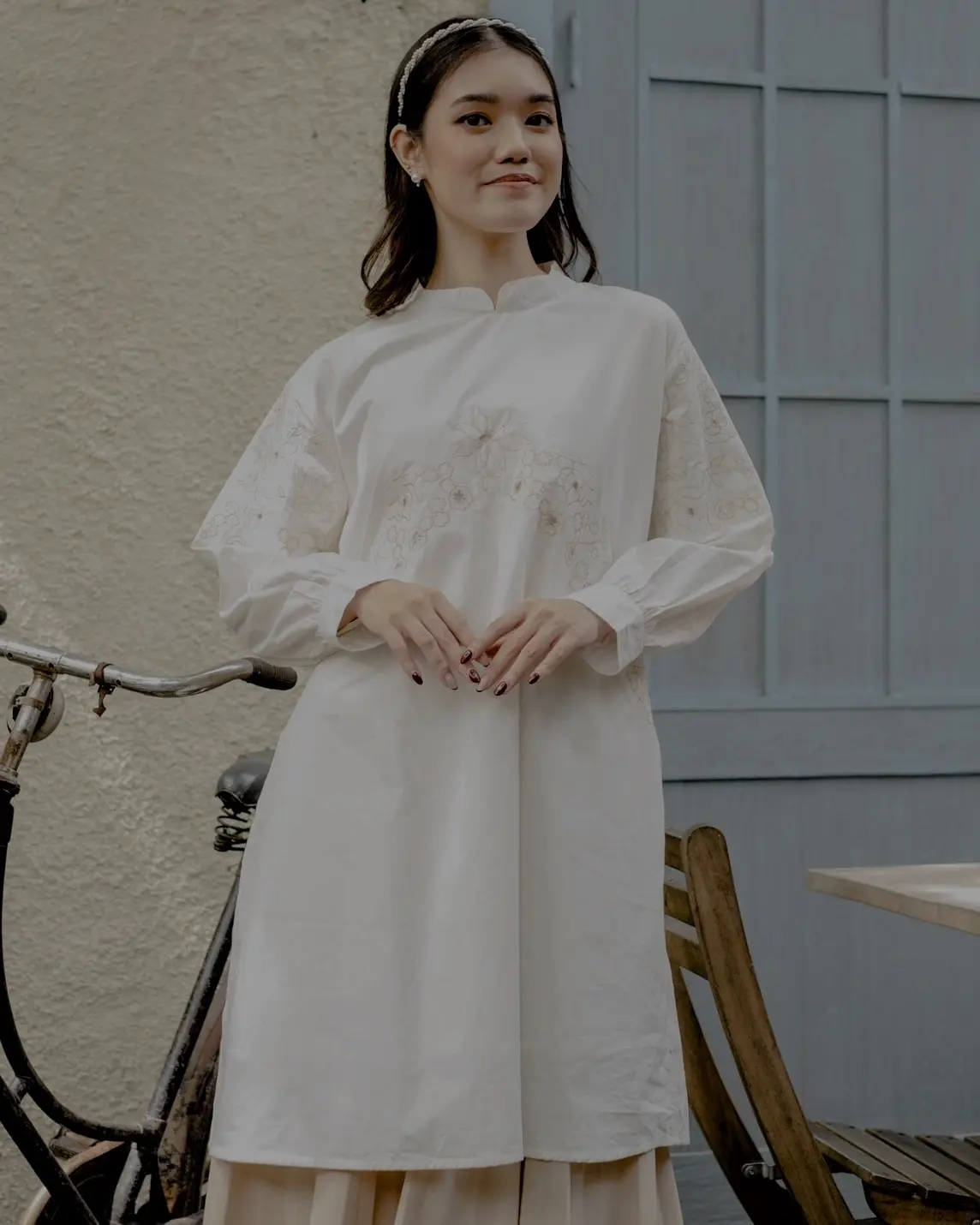 Shawvia Tunic Broken White
