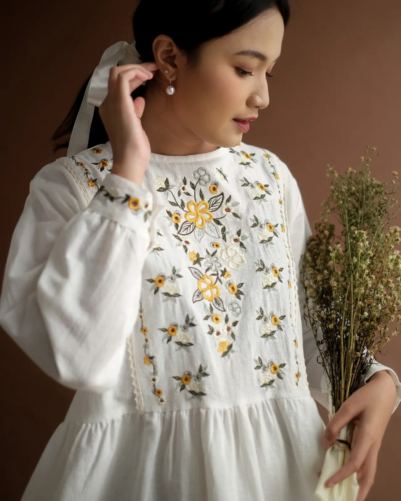 Urviya Longsleeve Kode 6668 Broken White - Image 3