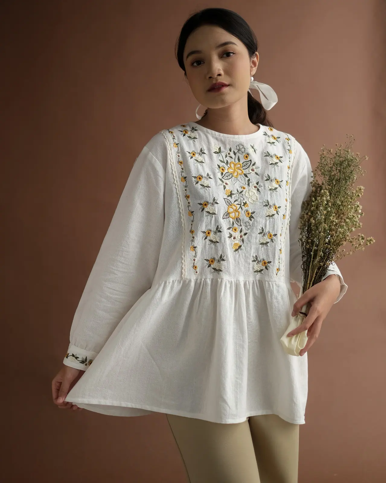 Urviya Longsleeve Kode 6668 Broken White - Image 2