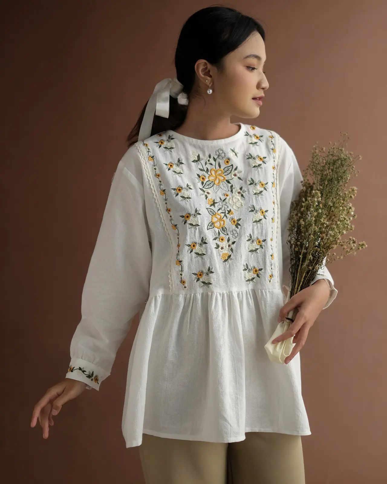 Urviya Longsleeve Kode 6668 Broken White