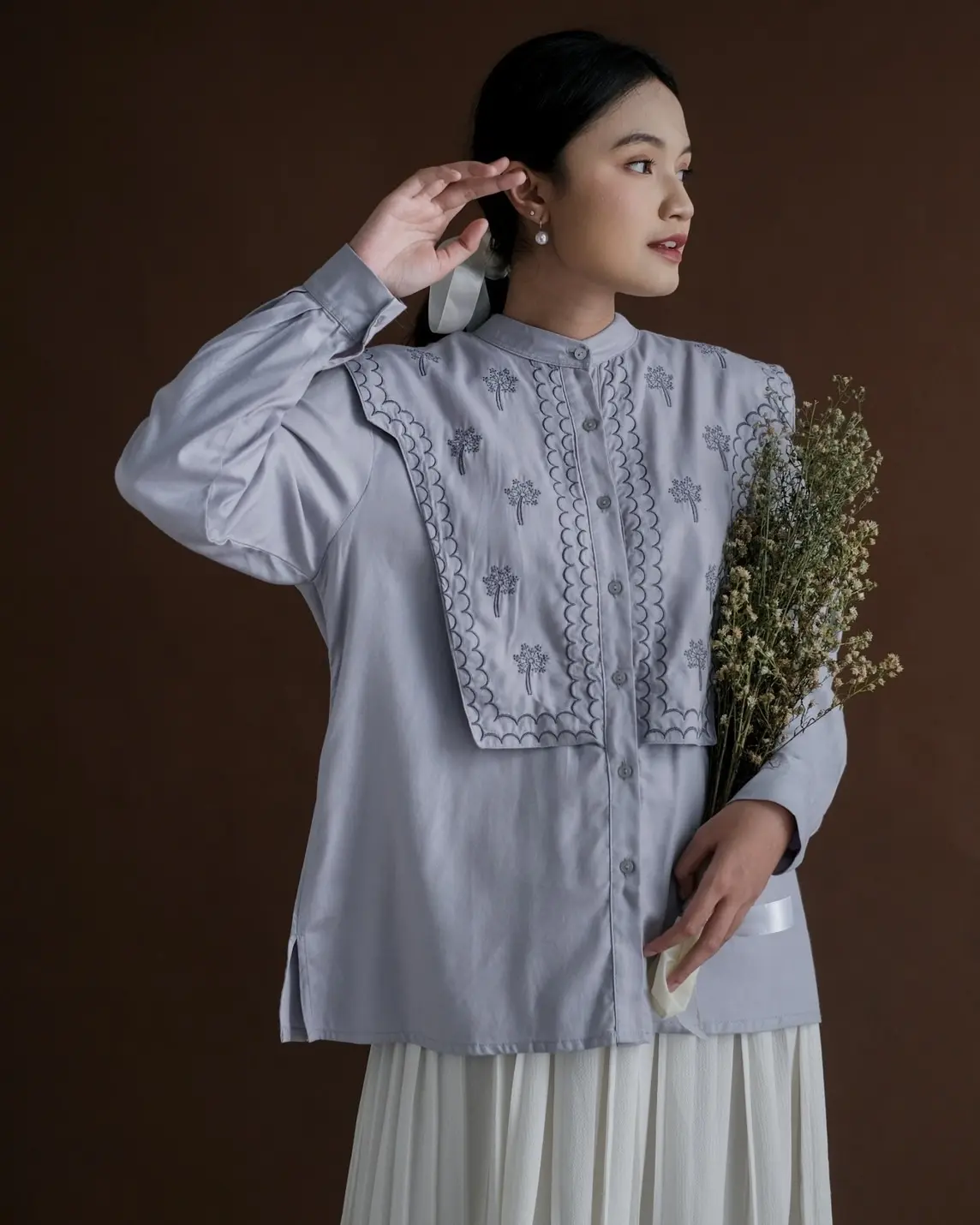 Valeria Longsleeve Kode 20166 Grey - Image 2