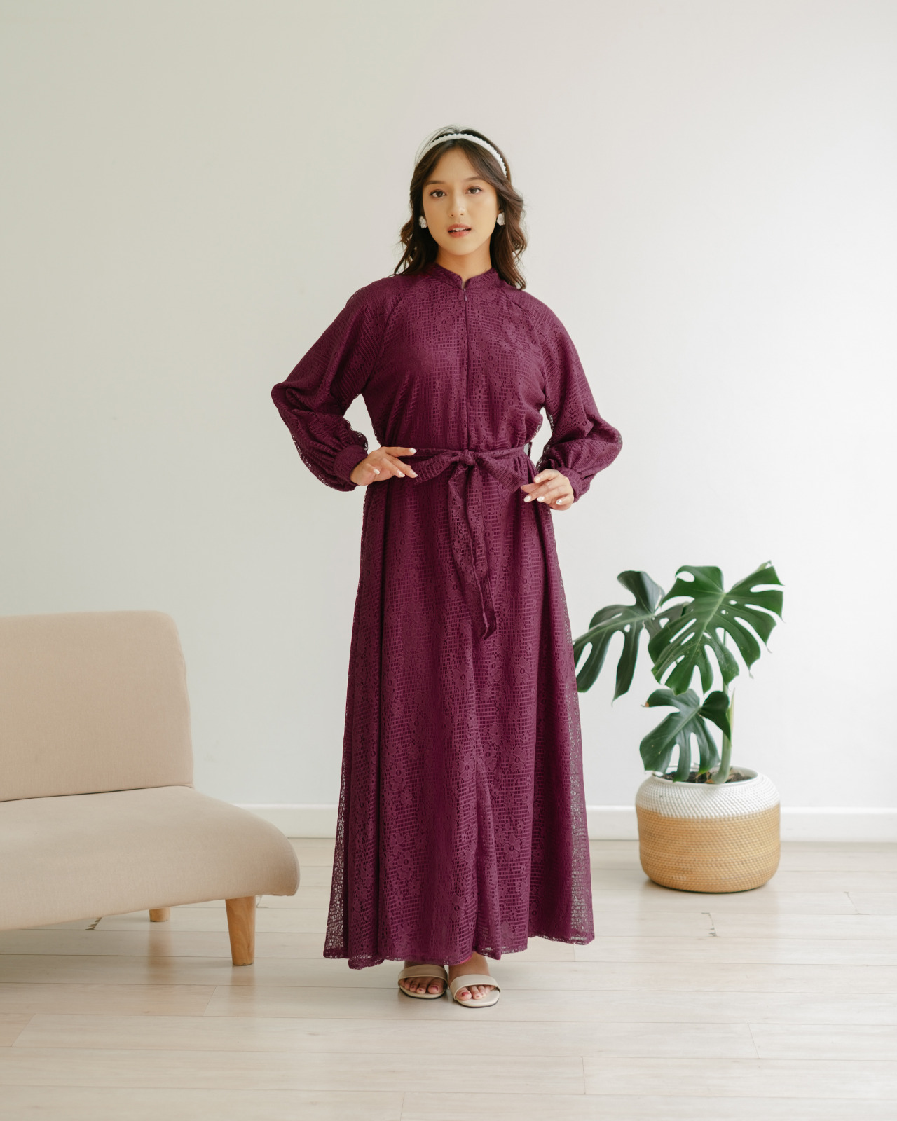 Videline Maxi Dress Kode 3126 Burgundy