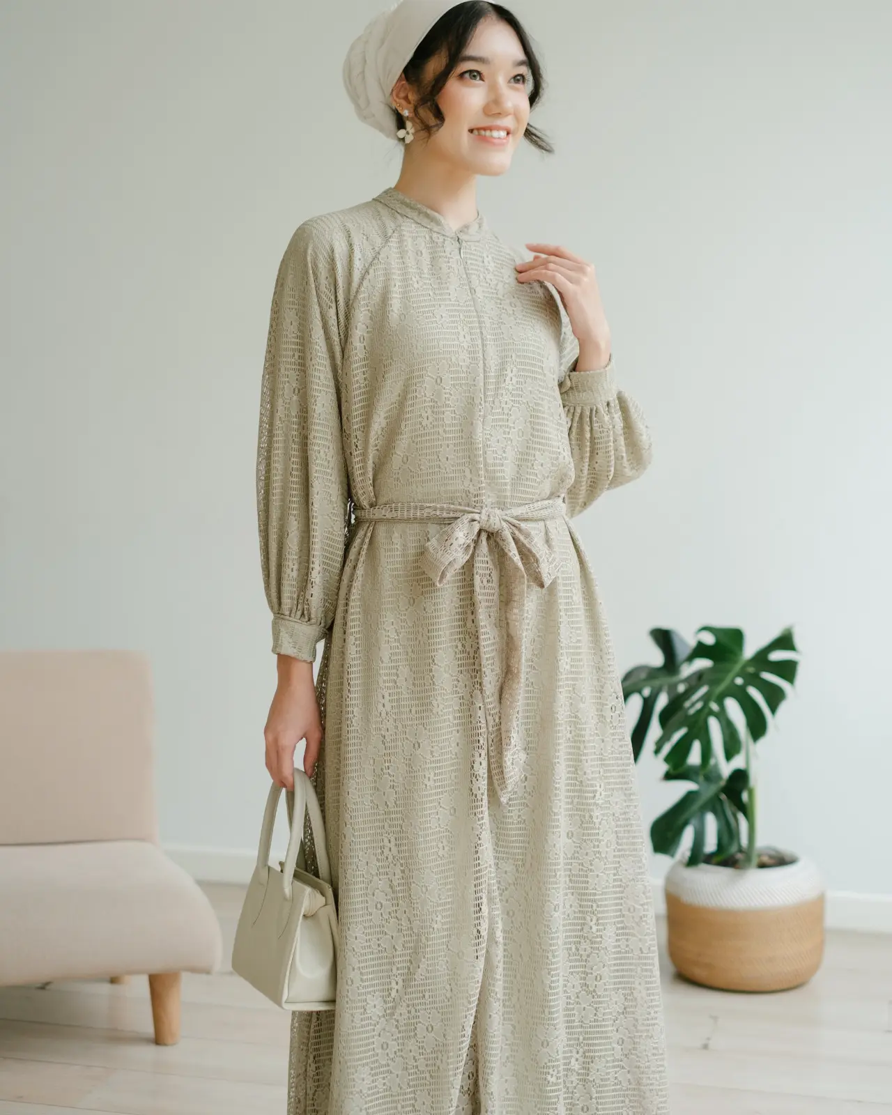 Videline Maxi Dress Kode 3126 Light Sage - Image 2