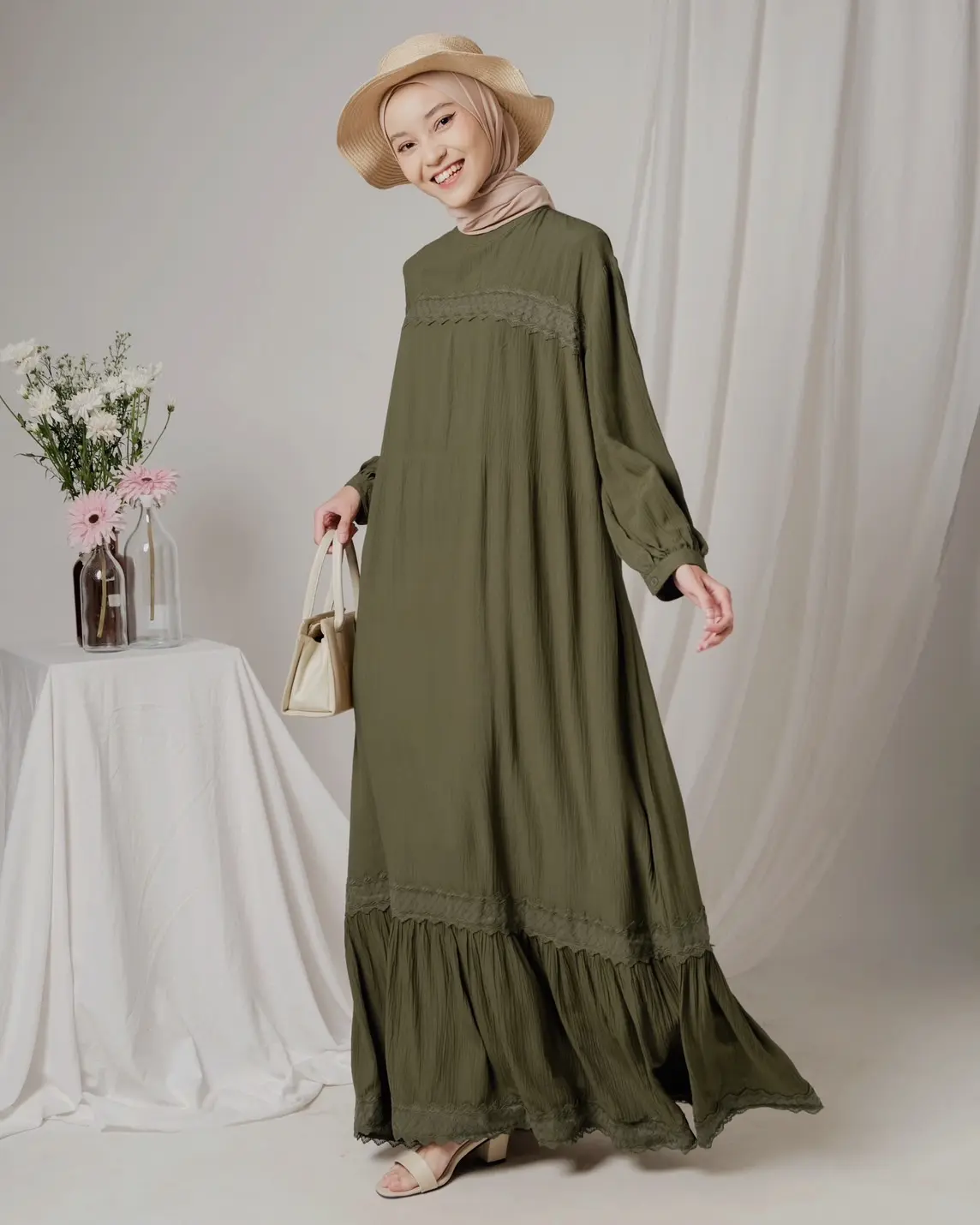 Zalisa Maxi Dress Army - Image 2