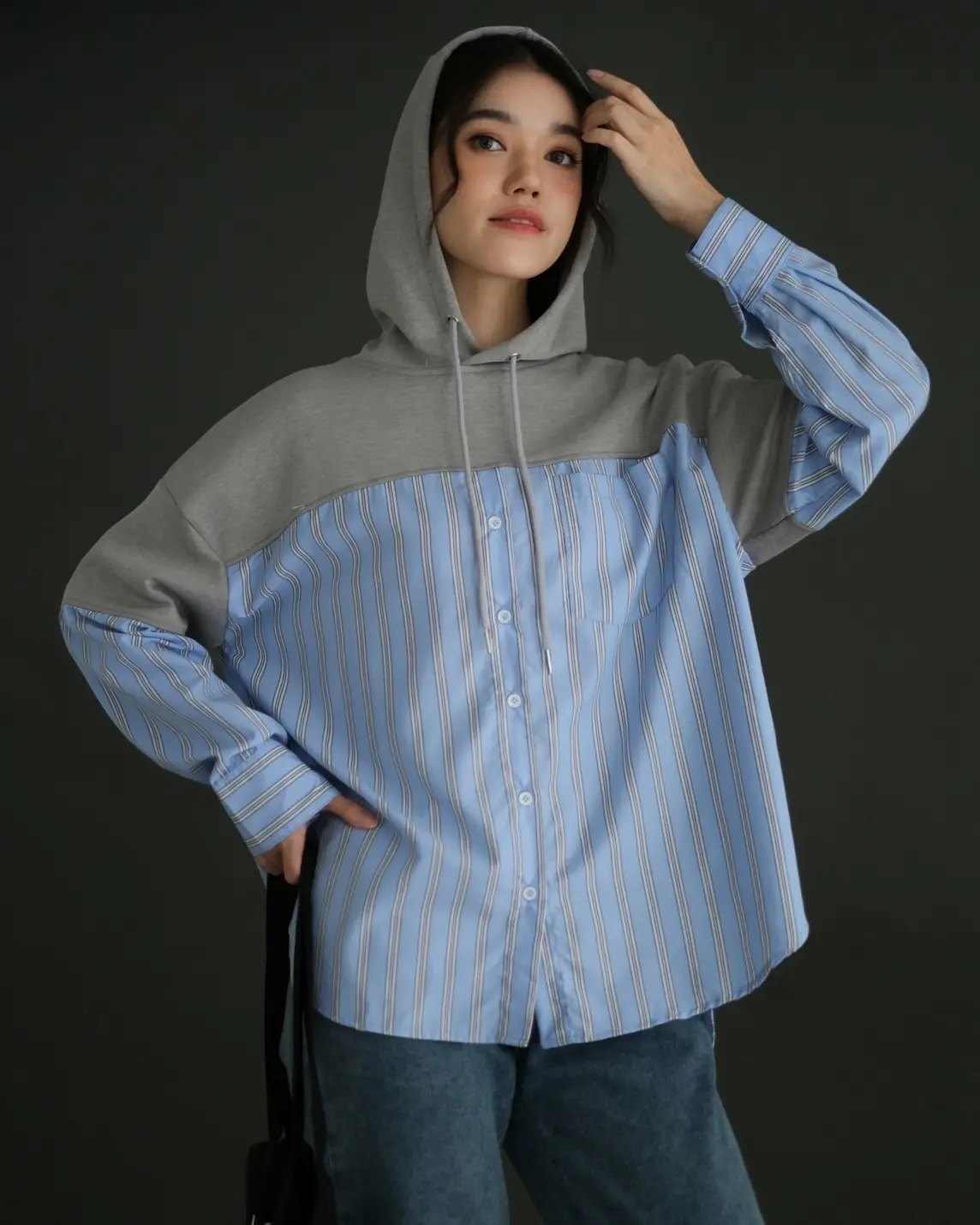 Pravina Hoodie Sweatshirt Kode 4067 Blue - Image 2