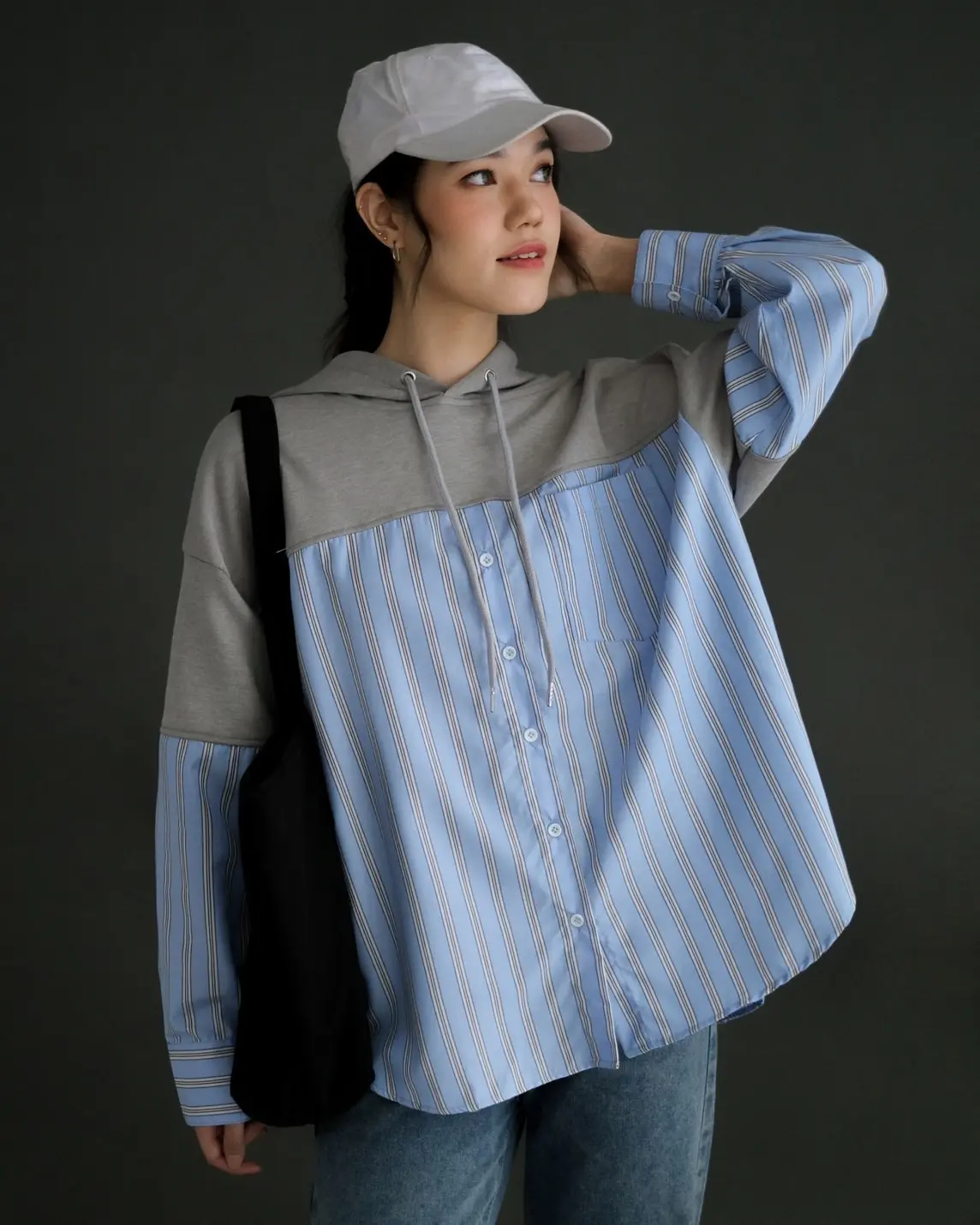Pravina Hoodie Sweatshirt Kode 4067 Blue