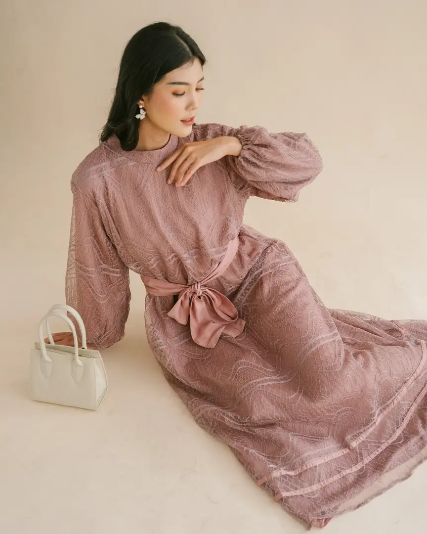 Zelena Maxi Dress Mauve - Image 7